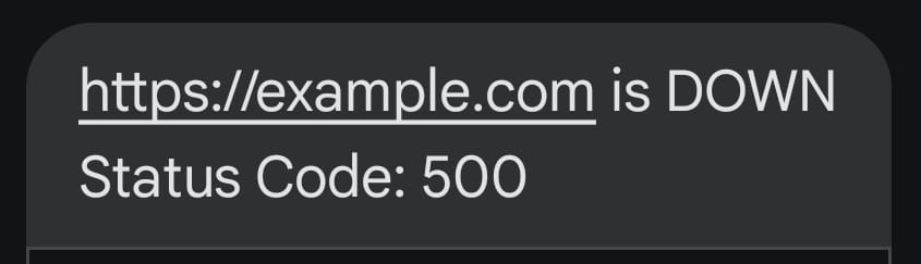 Notification look Down