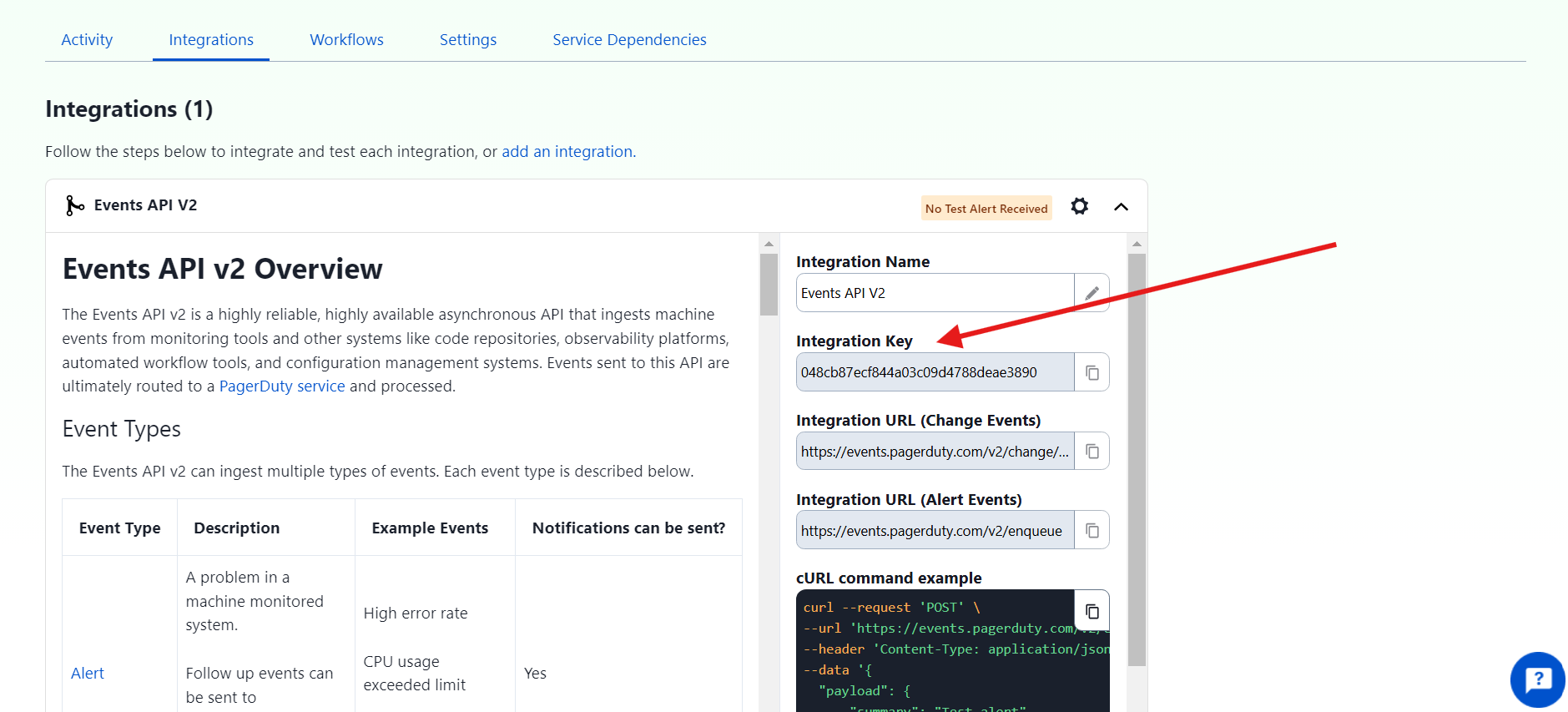 Obtener Clave de Integración